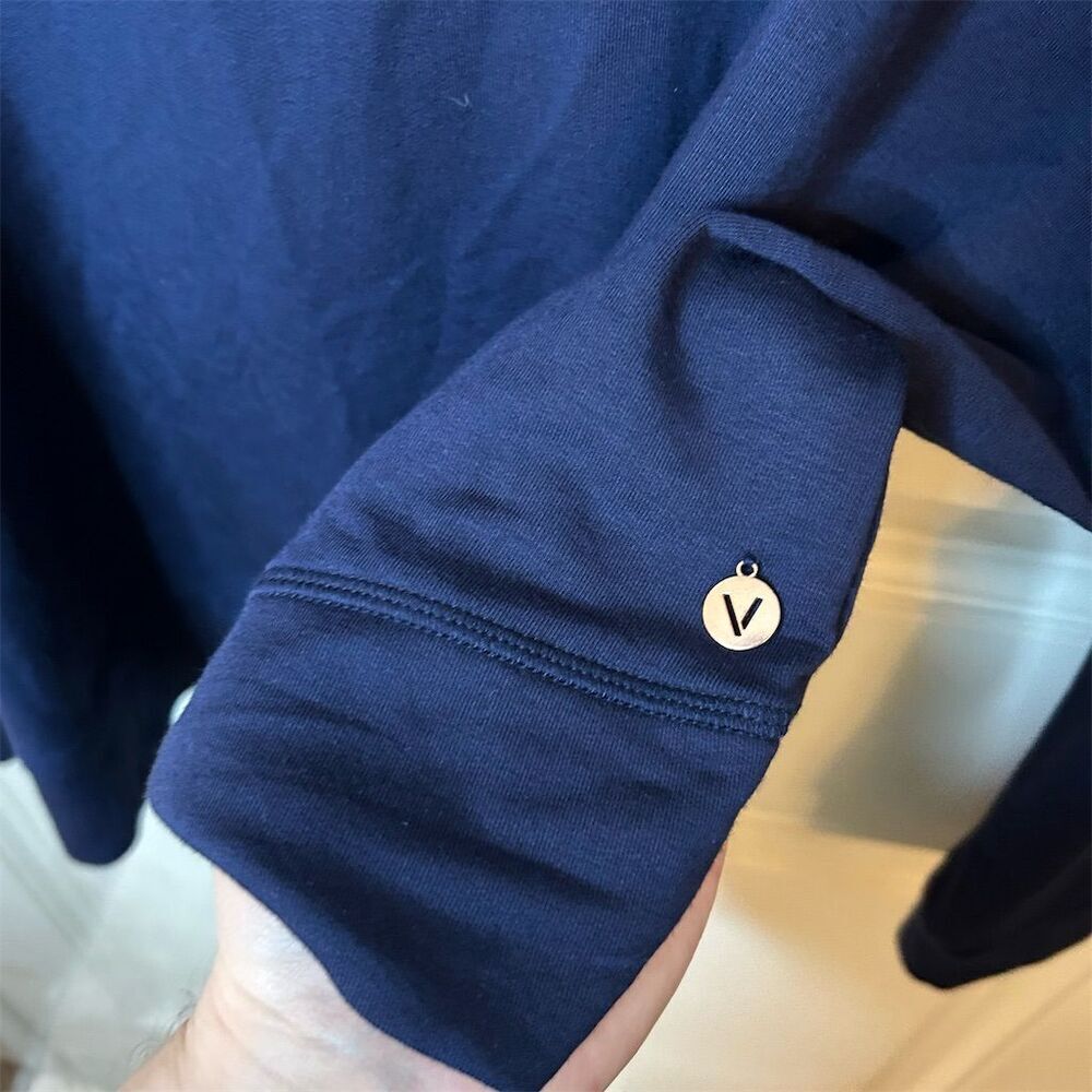 Livi Women's Active CozySoft Navy Blue V-Neck Hoodie Size 18/20 Casual Cool Back - Picture 5 of 10